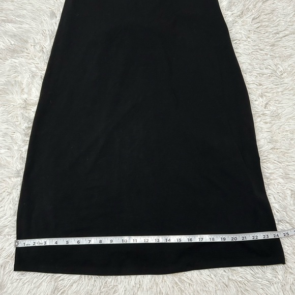 Eileen fisher stretch jersey crewnek sleeveless midi dress side slit size Large. - Picture 16 of 16